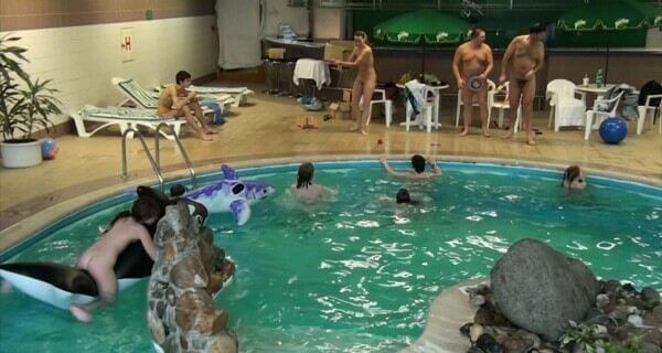 Indoor Dolphin Ride Full HD video - The entire upper aristocracy practiced nudism