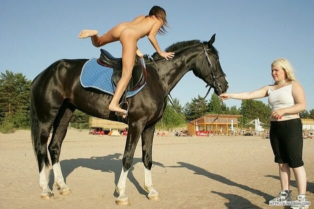 Ride on horseback - Nudism promotes mental well-being