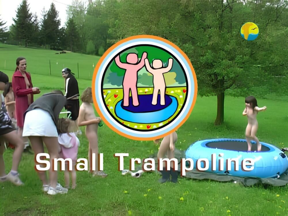 Naturist Freedom: Small Trampoline - Nature provides inspiration and energy for the lives of naturists