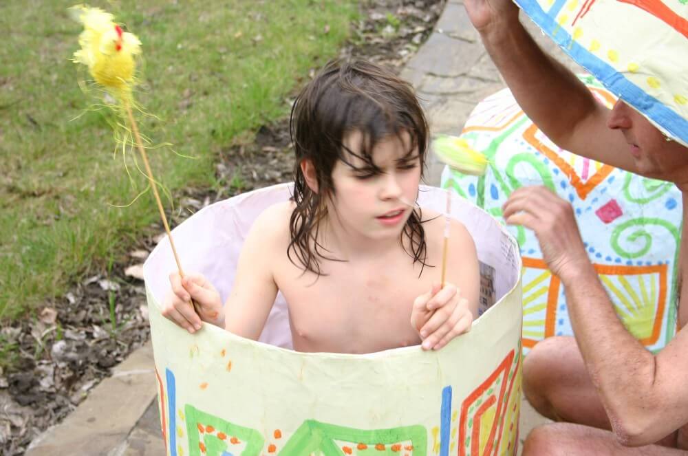 Easter 2X Eggs Outdoors photos - Nudity fosters trust and honesty