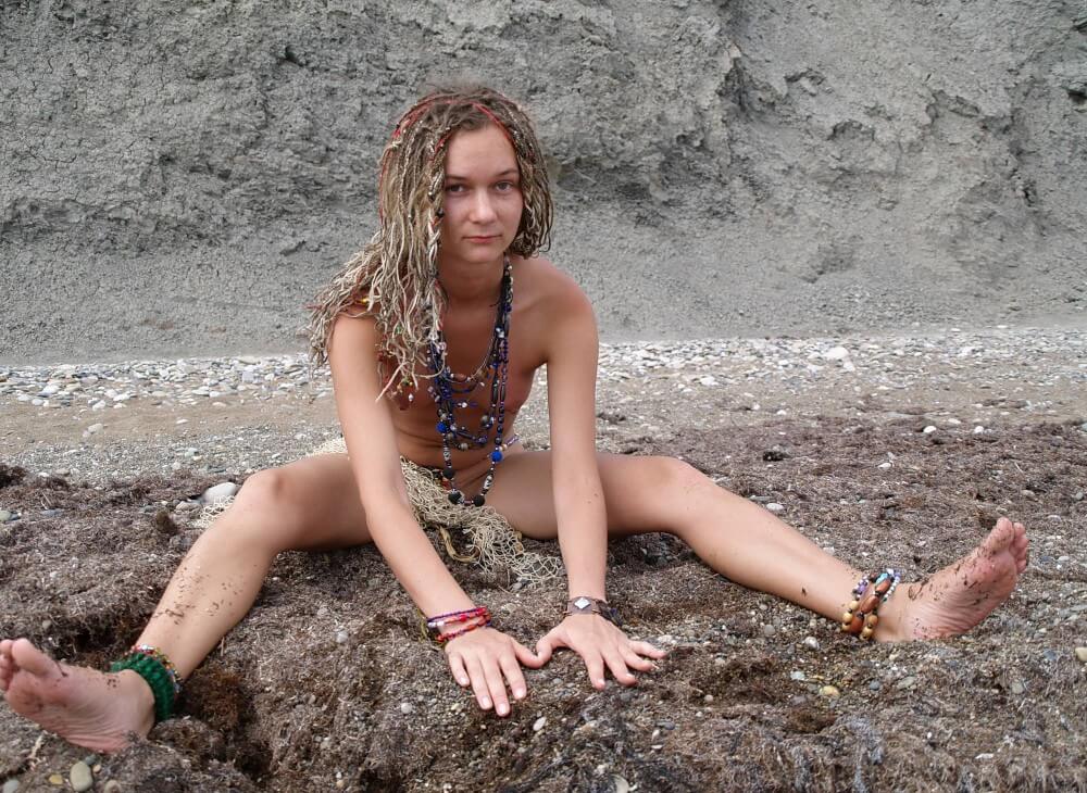 Naturists Rocky Stream Pixie Girls photos - At the heart of nudism lies the idea of equality and respect for oneself and others