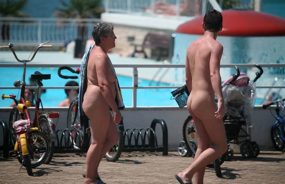 Sun-Soaked Sidewalk pics - Nature and nudism are the best home for a person