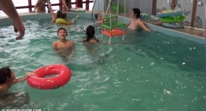 Indoor Swim Exercise 2 Full HD video - Naturism and environmental awareness in the modern world