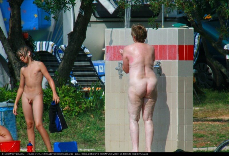 Covered in Towel Nudists-Boardwalk Biking - Watching us naked in nature