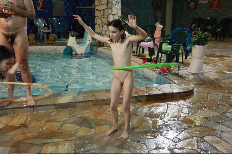 Naturist club games pool photos - She went out completely naked